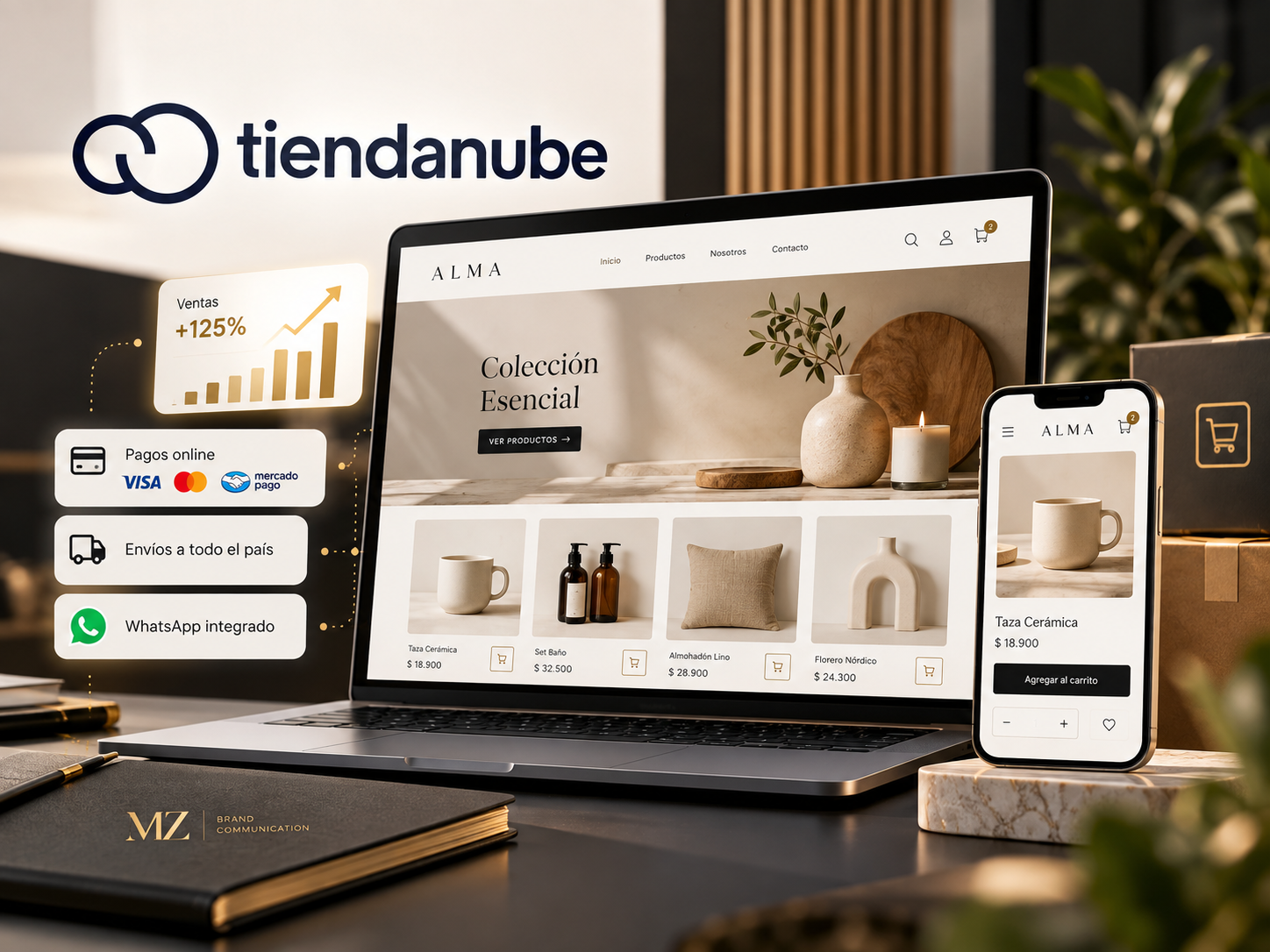 Diseño e implementación integral de ecommerce en Tiendanube | MZ Brand Communication